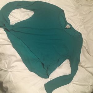 Teal croptop sweater